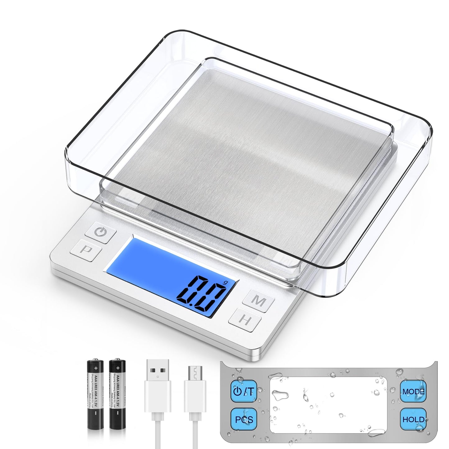 BOMATA 0.01g Small Digital Gram Scale, Upgraded 1kg Jewelry Scale