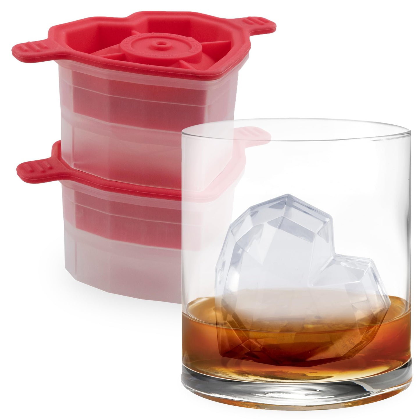 Tovolo Bulldog Ice Cube Mold Pack of 2 Craft Ice Cube Molds for Whiskey Bourbon Cocktails, Easy Fill Funny English Bull Dog Shaped Ice Cube Gifts for Bulldog Lovers, Dishwasher Safe BPA Free Silicone