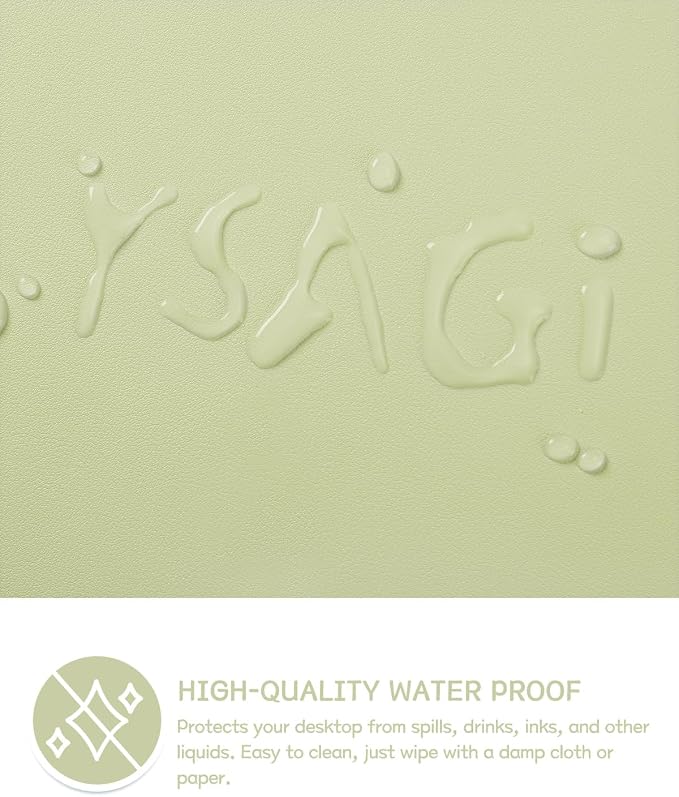 YSAGi Non-Slip Leather Desk Pad L Size, Waterproof Laptop Computer Desk