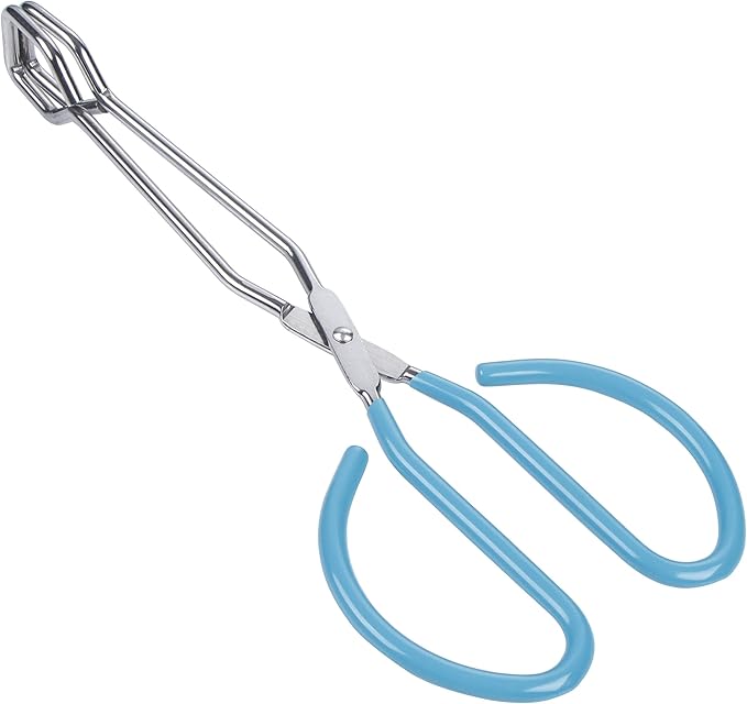MSY BIGSUNNY Stainless Steel Scissor Tongs Heavy Duty Cooking Tongs with Soft Handles (2, red 11" + 11")