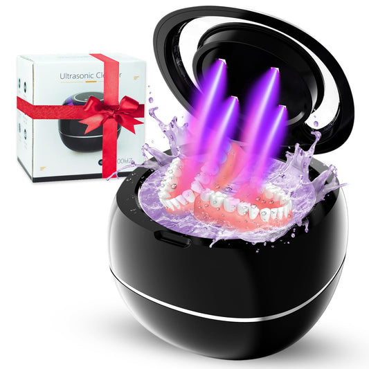 2025 Upgraded Ultrasonic Retainer Cleaner Machine,48khz Ultrasonic Denture Cleaner for Night Guards.Mouth Guard Night Guard Cleaner for Nightguard,Mouthguard,Dentures,Jewelry and More,200ml