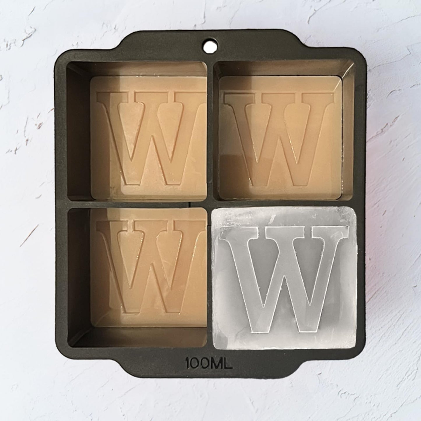 Letter G Monogram Ice Cube Mold Custom Ice Cube Mold 2 Inch Big Initials Silicone Ice Cube Tray Gifts for DAD Gifts for Him
