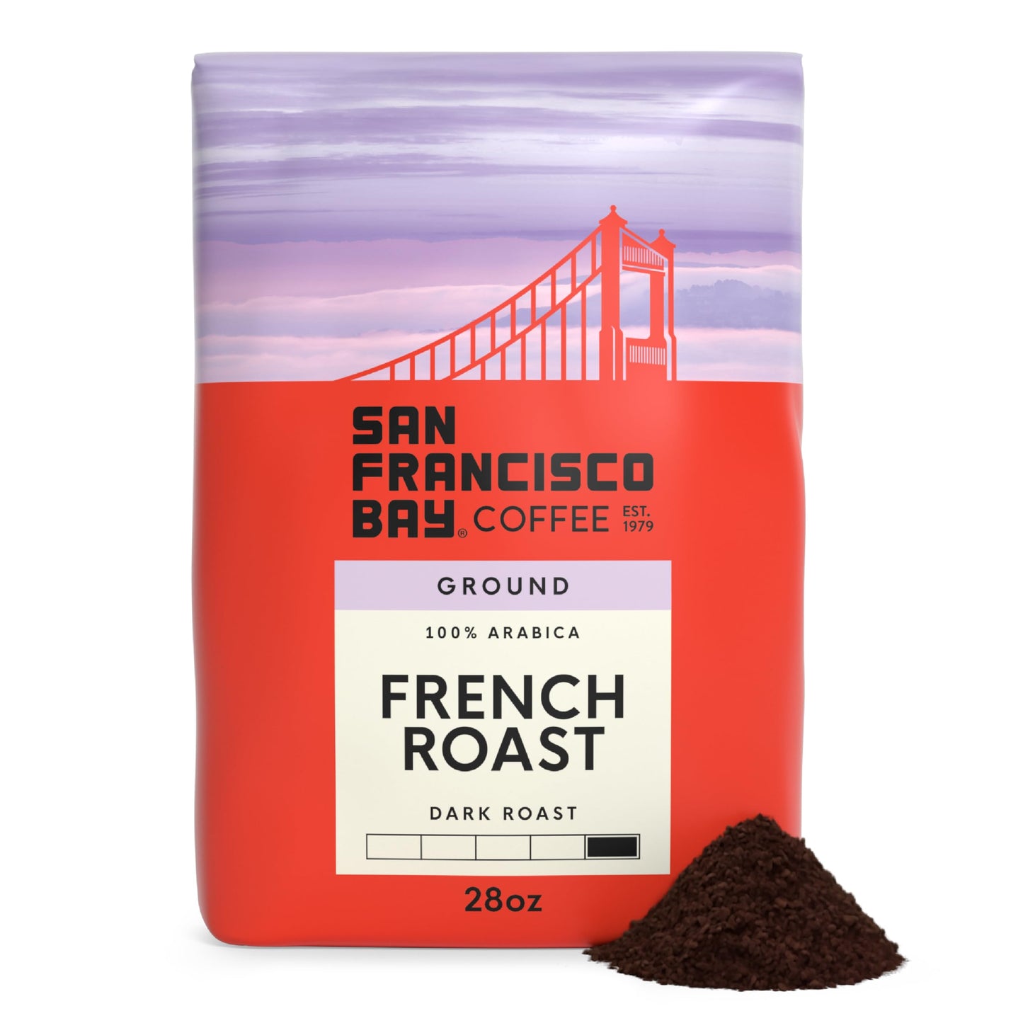 San Francisco Bay Coffee French Roast Ground Coffee, 28 oz bag