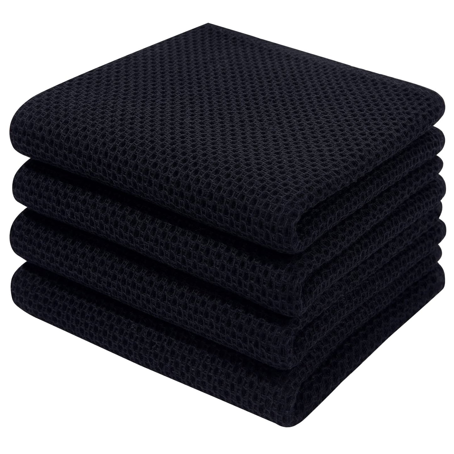 Homaxy 100% Cotton Waffle Weave Kitchen Dish Cloths, Ultra Soft Absorbent Quick Drying Dish Towels, 12 x 12 Inches — 13 x 28 - 12 Pack — 13 x 28 - 4 Pack