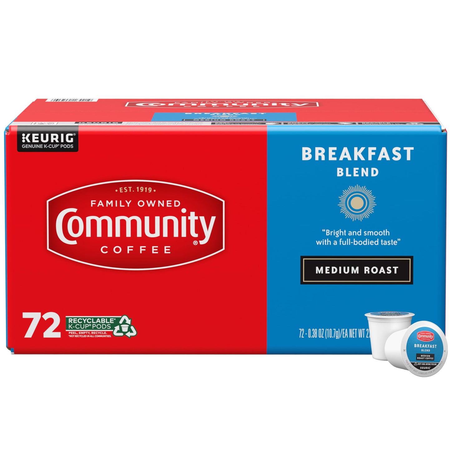 Community Coffee Grandma's Sugar Cookie Keurig K-Cup Pods, Limited Edition Holiday Flavor, Natural Ingredients, 10 Count (Pack of 6)
