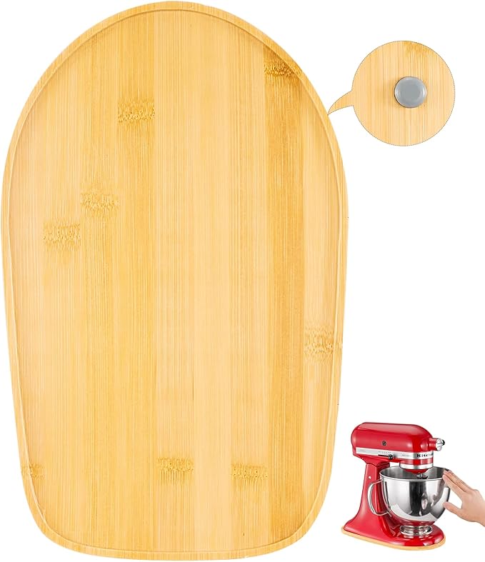 Mixer Mat Slider for KitchenAid 5-8 Qt Tilt Head Stand Mixer - Bamboo Kitchen Appliance Sliding Tray Mixer Mover Slider Board Compatible with Kitchen aid 5-8 Qt Stand Mixer, KitchenAid Artisan