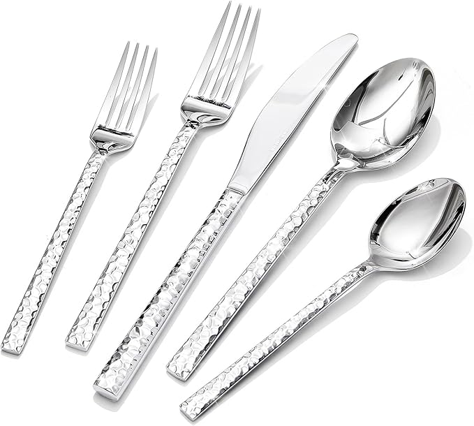 24 Piece Silverware Set with Steak Knives for 4,18/10 Stainless Steel