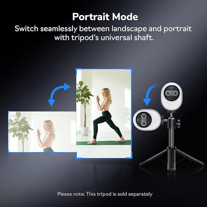 EMEET Piko 4K Webcam for Streaming, World’s 1st Dual-Camera AI-Powered 4K