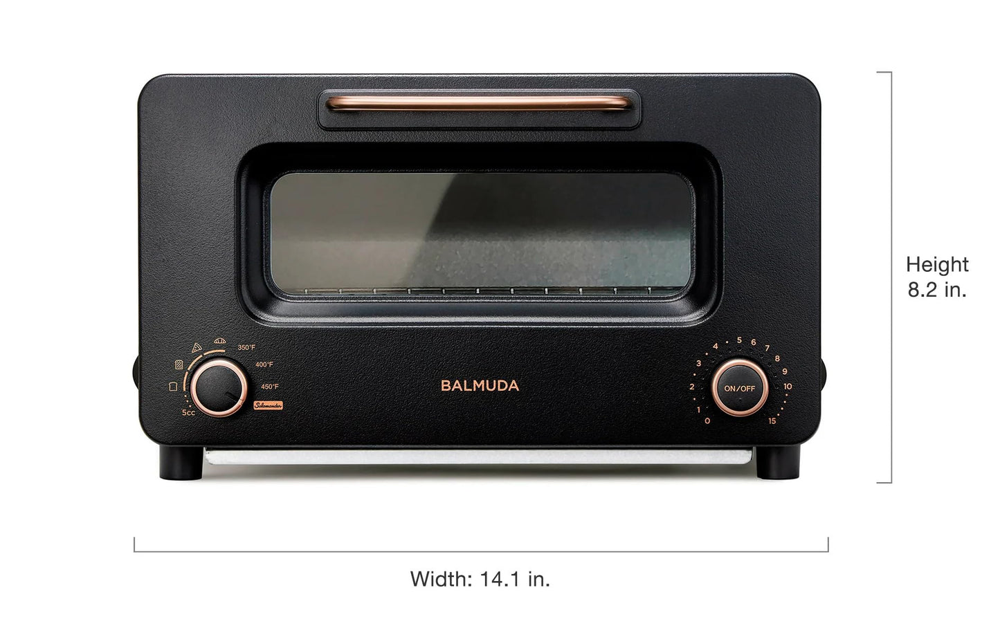 BALMUDA The Toaster Pro | Steam Oven Toaster | Compact Size 14.1″W × 12.6″D × 8.2″H | 6 Modes: Shokupan, Golden Toast, Pizza, Croissant, Oven, Salamander Grill | (Baking Tray Sold Separately) | Black