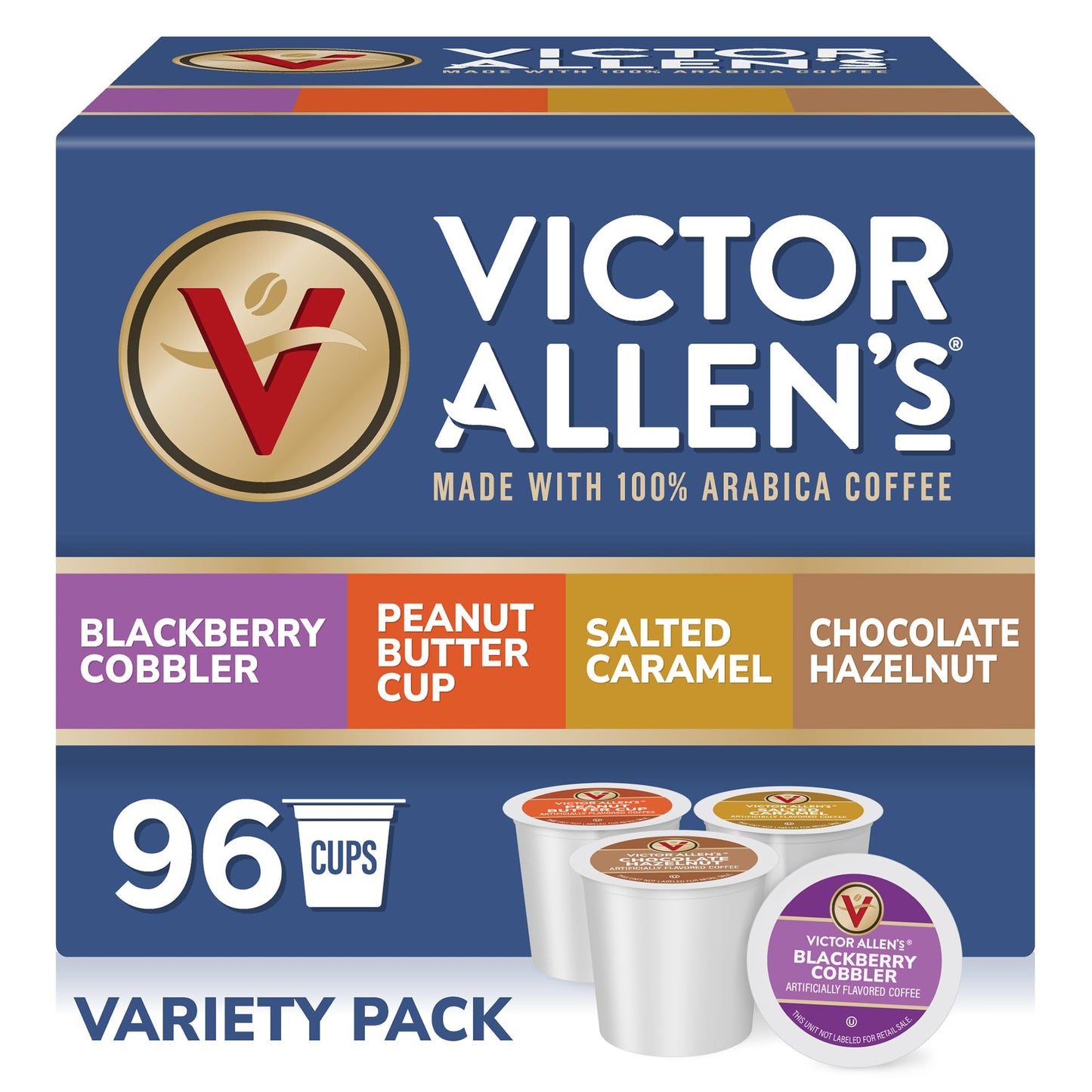 Victor Allen's Coffee Caramel Macchiato Flavored, Medium Roast, 42 Count, Single Serve Coffee Pods for Keurig K-Cup Brewers