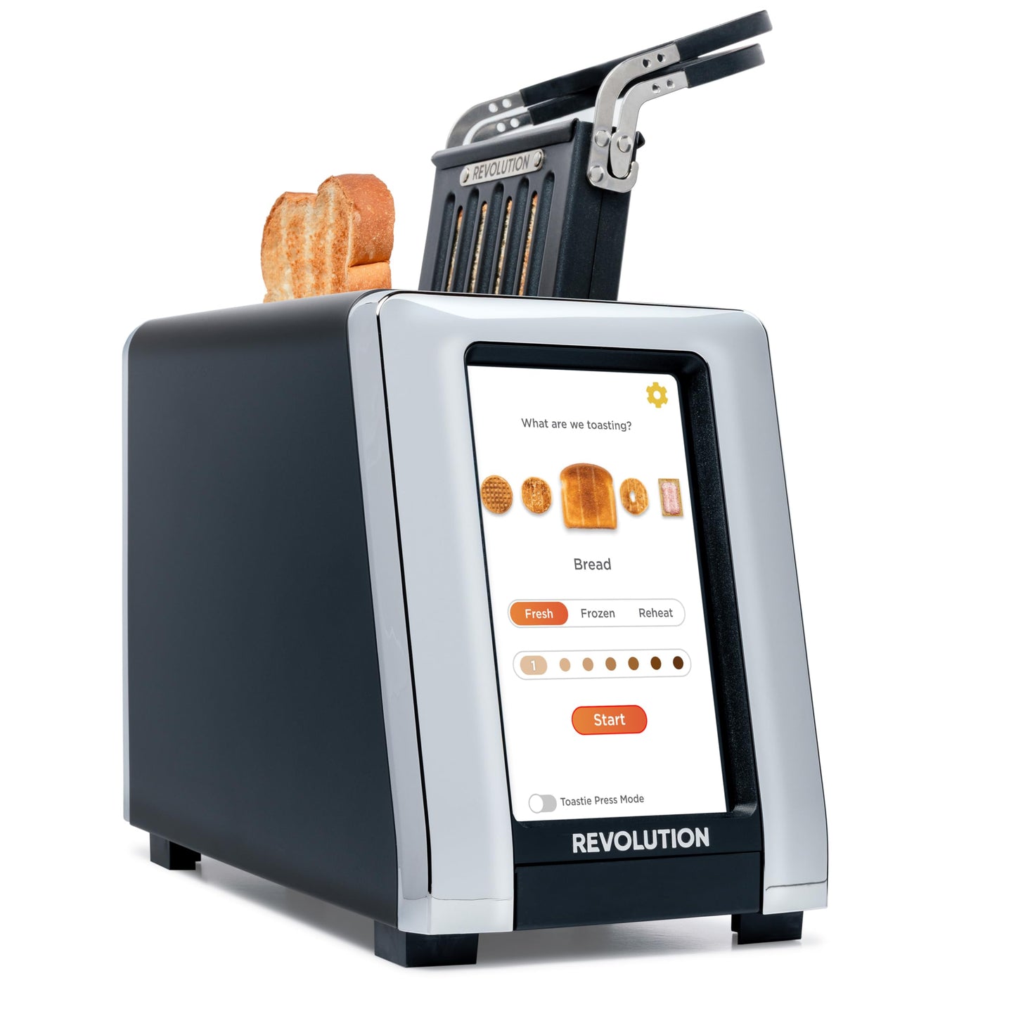 Revolution R180 Connect Touchscreen Smart Toaster with High-Speed InstaGLO Technology – Choose from 6 Bread Types, 7 Browning Levels, & Toastie Press Mode (Stainless Steel, 2-Slice)