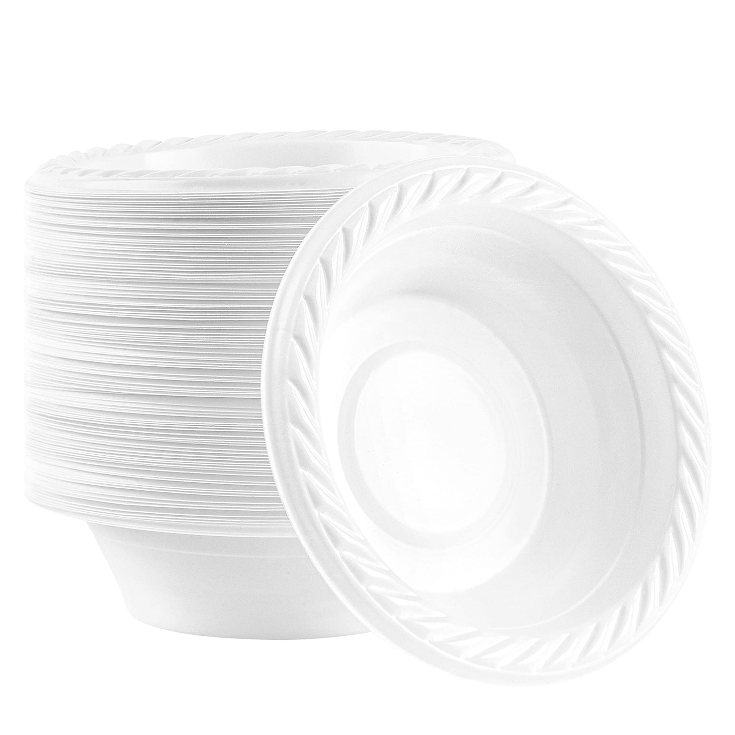 PLASTICPRO Round Plastic 12 ounce Bowls Microwaveable 200 Count