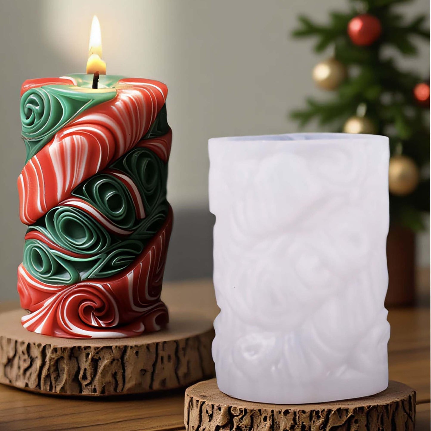 Wave Candle Mold Resin Casting Molds - Jewelry, Candle Making & Craft Supplies - 3D Silicone Mold