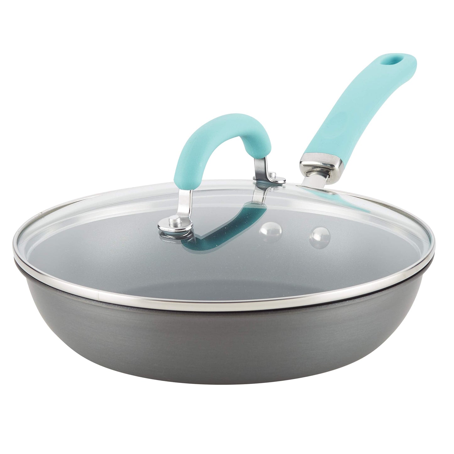 Rachael Ray Create Delicious Deep Hard Anodized Nonstick Frying Pan / Fry Pan / Hard Anodized Skillet - 10.25 Inch, Gray