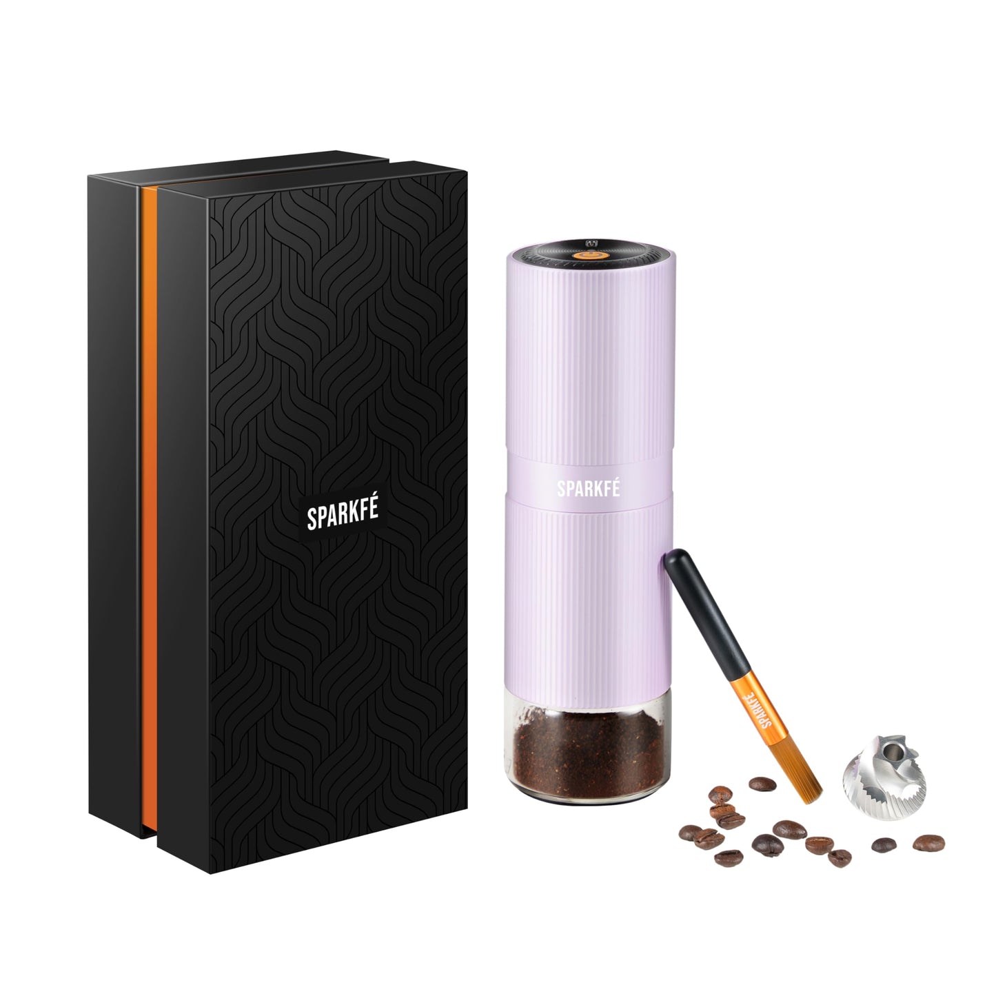 Portable Electric Coffee Grinder, Rechargeable Handheld Grinder with Stainless Steel Conical Burr, Adjustable Grind Settings, for Espresso, Moka, Pour Over, French Press, Cold Brew, Marshmallow