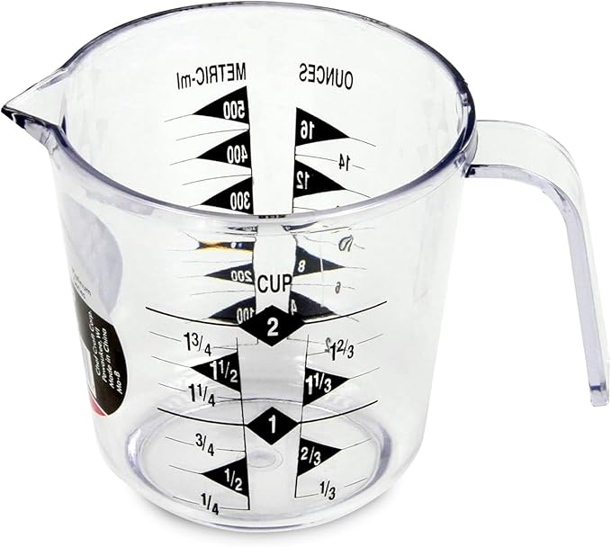 Chef Craft Select Plastic Measuring Cup, 1 Cup Capacity, Clear