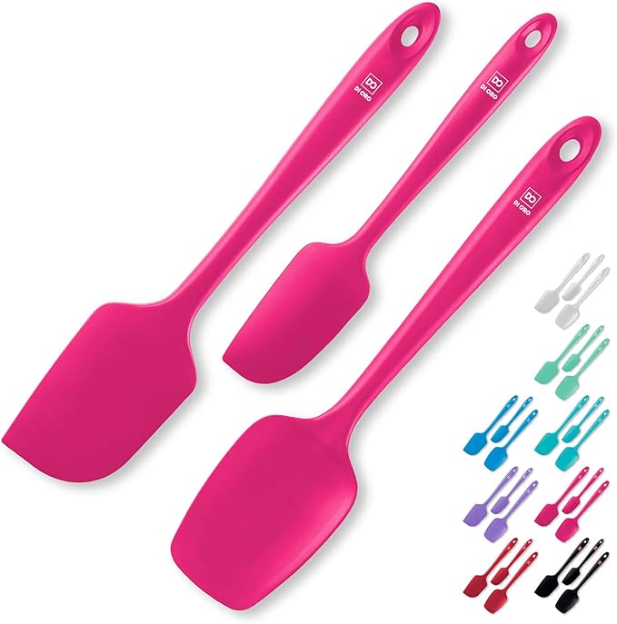 DI ORO Silicone Spatula Set - 600F Heat Resistant, 3-Pc Lavender