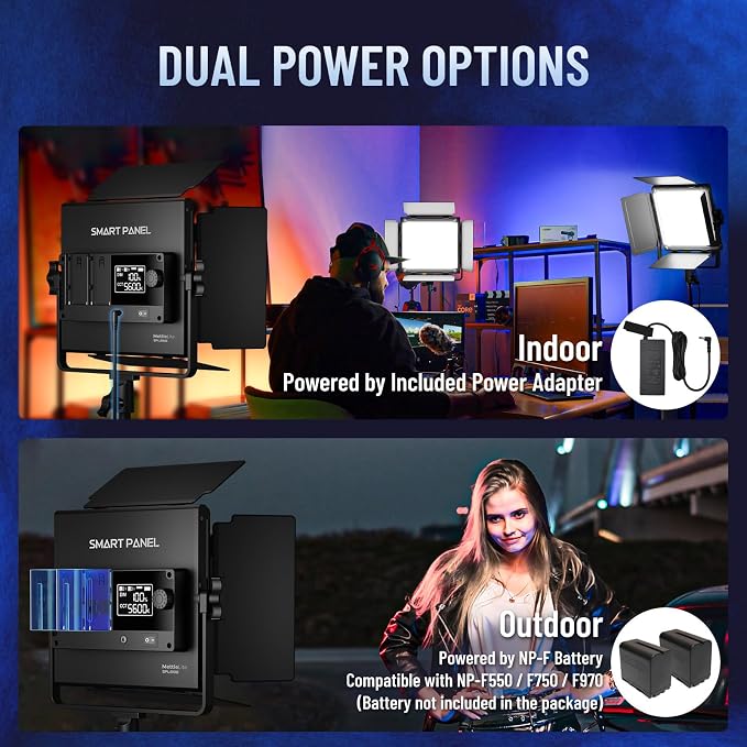 Mettlelite 2 Pack SPL210B Bi Color LED Video Light Kit
