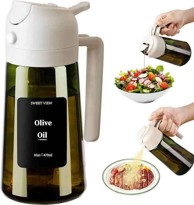 SWEET VIEW Olive Oil Dispenser and Oil Sprayer
