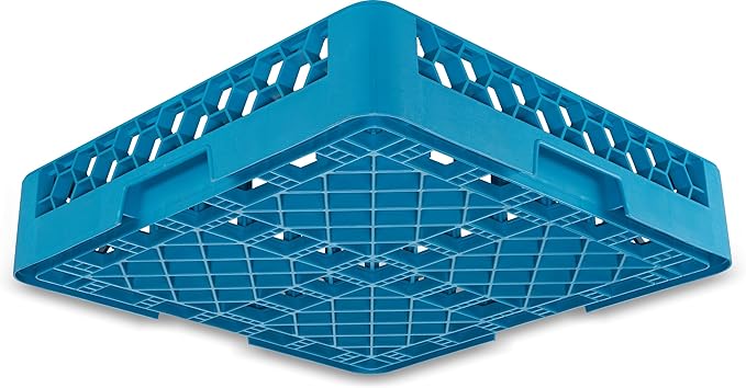 Carlisle FoodService Products All Purpose Plate and Tray Racks – Tray Racks with Extra Tall 2.94" Pegs for Charger Plates, Pasta Bowls, Large Platters, Open Honeycomb Design, Blue, (Pack of 6)