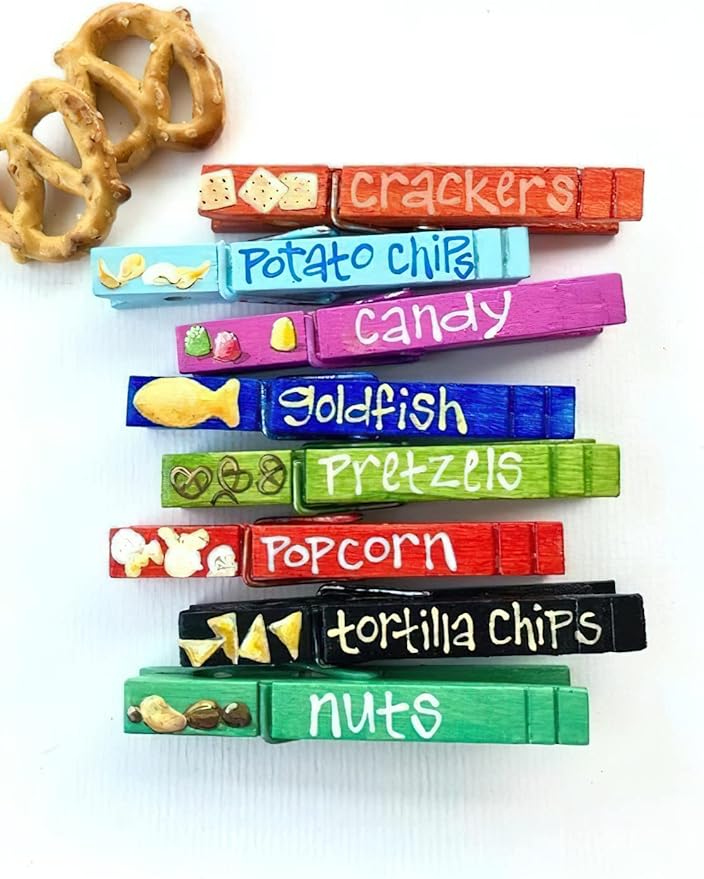 Colored Clothespins, Colorful Clothes Pins Wooden Clips Rainbow Colors 50 Pack Decorative Crafts Pegs Photos Pictures Decoration Clip Clothing Hanging Closepins, 2.9 Inch