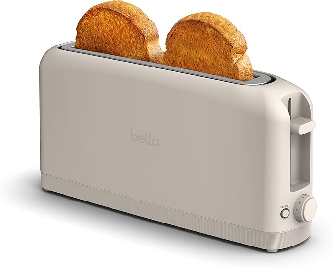 bella Fits-Anywhere™ 2-Slice Slim Toaster, Long Slot & Extra Wide, Surf