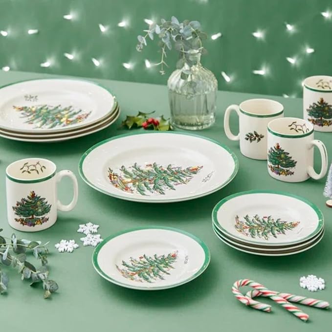 Spode – Christmas Tree – Christmas Tree Melamine 12-Piece Dinnerware Set
