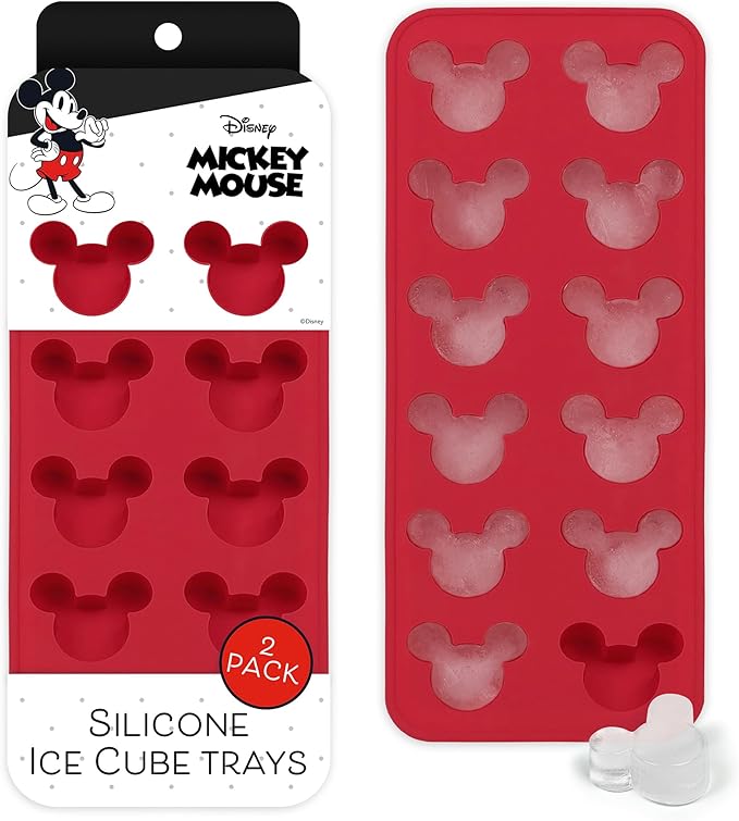 Disney Winnie the Pooh Silicone Ice Cube Tray, 2-Pack 5"x12.5", BPA-Free
