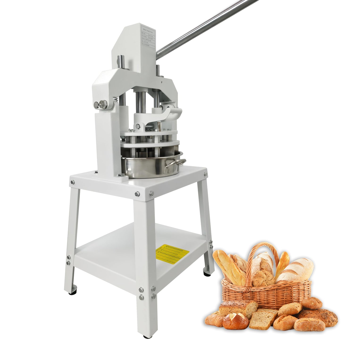 TECHTONGDA Commercial Dough Divider Rounder Machine Manual 18PCS Dough Cutter Hand Press Bread Bakery Dough Dividing Machine