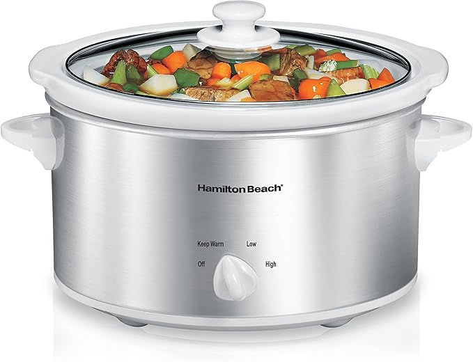 Hamilton Beach 6 Quart Slow Cooker With 3 Cooking Settings