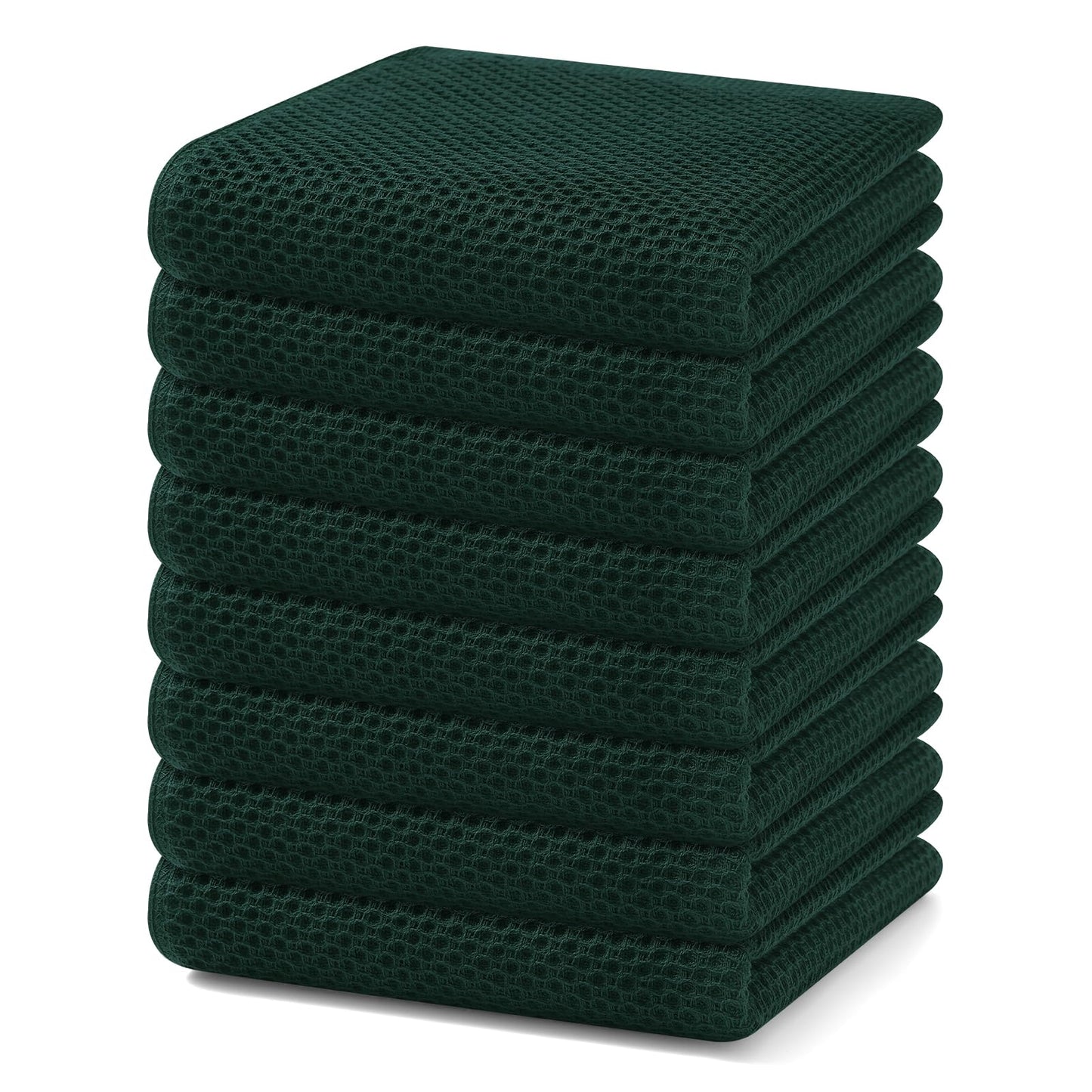 Homaxy 100% Cotton Waffle Weave Kitchen Dish Cloths, Ultra Soft Absorbent Quick Drying Dish Towels, 12 x 12 Inches — 13 x 28 - 12 Pack — 13 x 28 - 8 Pack