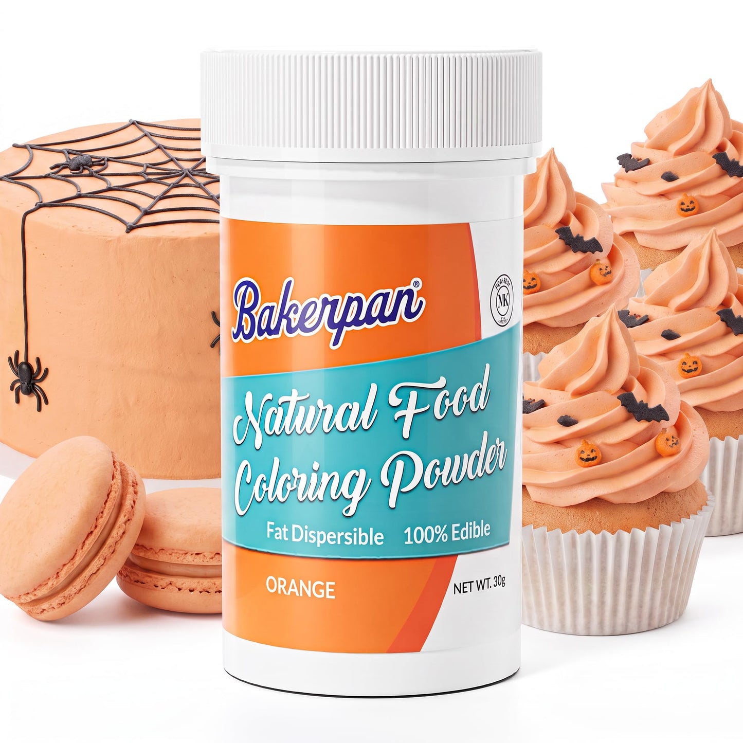 Bakerpan Black Food Coloring Powder for Baking - 30g Oil Based, Artificial Dye-Free, Kosher, Gluten-Free - For Buttercream, Chocolate, Candy