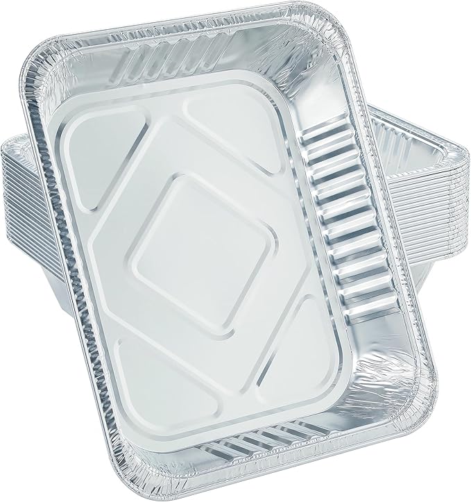 Waytiffer 20pack Aluminum Pans,9x13 Disposable Half Size Foil Pans