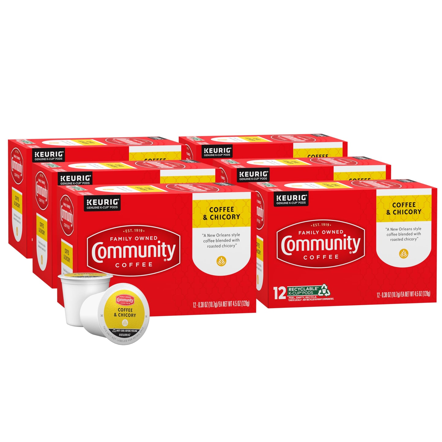 Community Coffee Grandma's Sugar Cookie Keurig K-Cup Pods, Limited Edition Holiday Flavor, Natural Ingredients, 10 Count (Pack of 6)