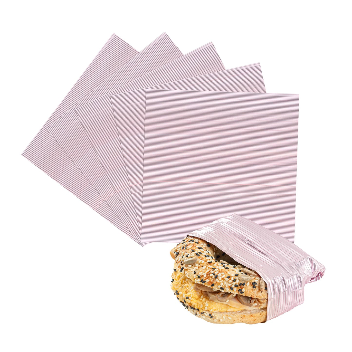 Restaurantware 12" x 12" Rippled Aluminum Foil Food Wrap and Fry Basket Liner: Perfect for Restaurant Take Out Bakeries and Food Trucks - Silver Foil Sandwich Wraps - 500-CT