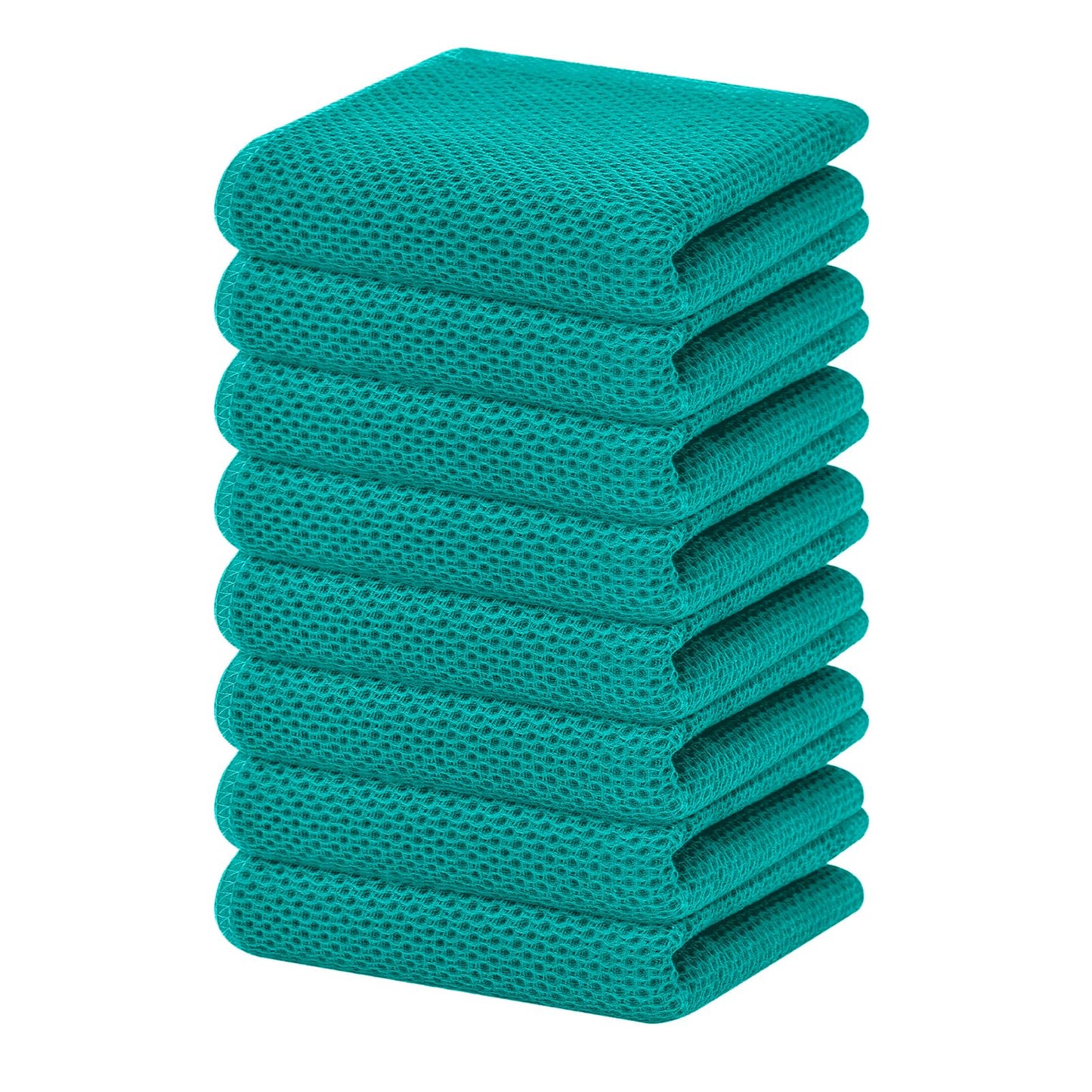 Homaxy 100% Cotton Waffle Weave Kitchen Dish Cloths, Ultra Soft Absorbent Quick Drying Dish Towels, 12 x 12 Inches — 13 x 28 - 12 Pack — 13 x 28 - 8 Pack