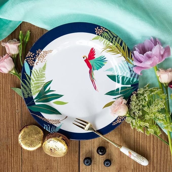 Portmeirion Sara Miller Parrot Salad Plate - Set of 4