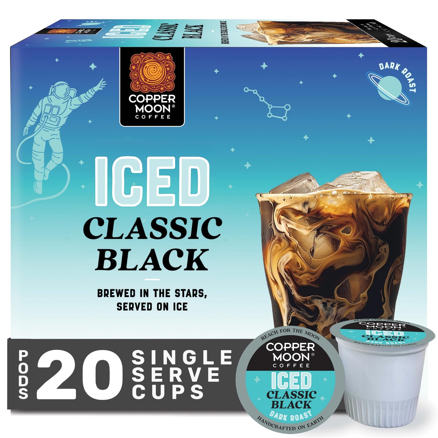 Copper Moon Coffee Ground, Medium Roast, Cold Brew, 8 oz