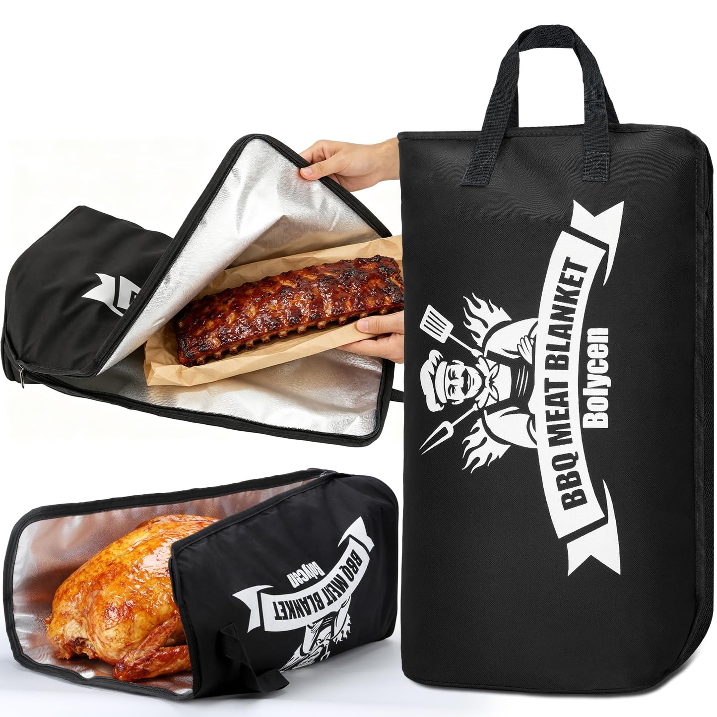 Bolycen Upgraded 21 in BBQ Blanket for Resting Meat, Insulated Brisket Bag