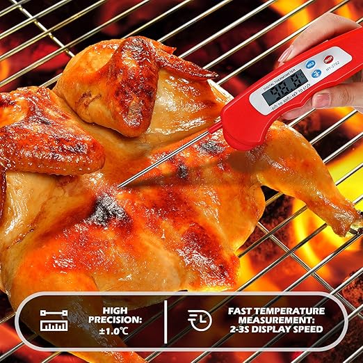Copkim 20 Pcs Digital Meat Thermometer Foldable Waterproof Kitchen Instant Read Cooking Grill Food Thermometer with Magnet Digital Food Probe for Cooking Kitchen Beef Accessories Gadgets