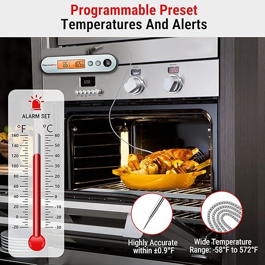 TempPro TempSwift Rechargeable Digital Meat Thermometer for Cooking