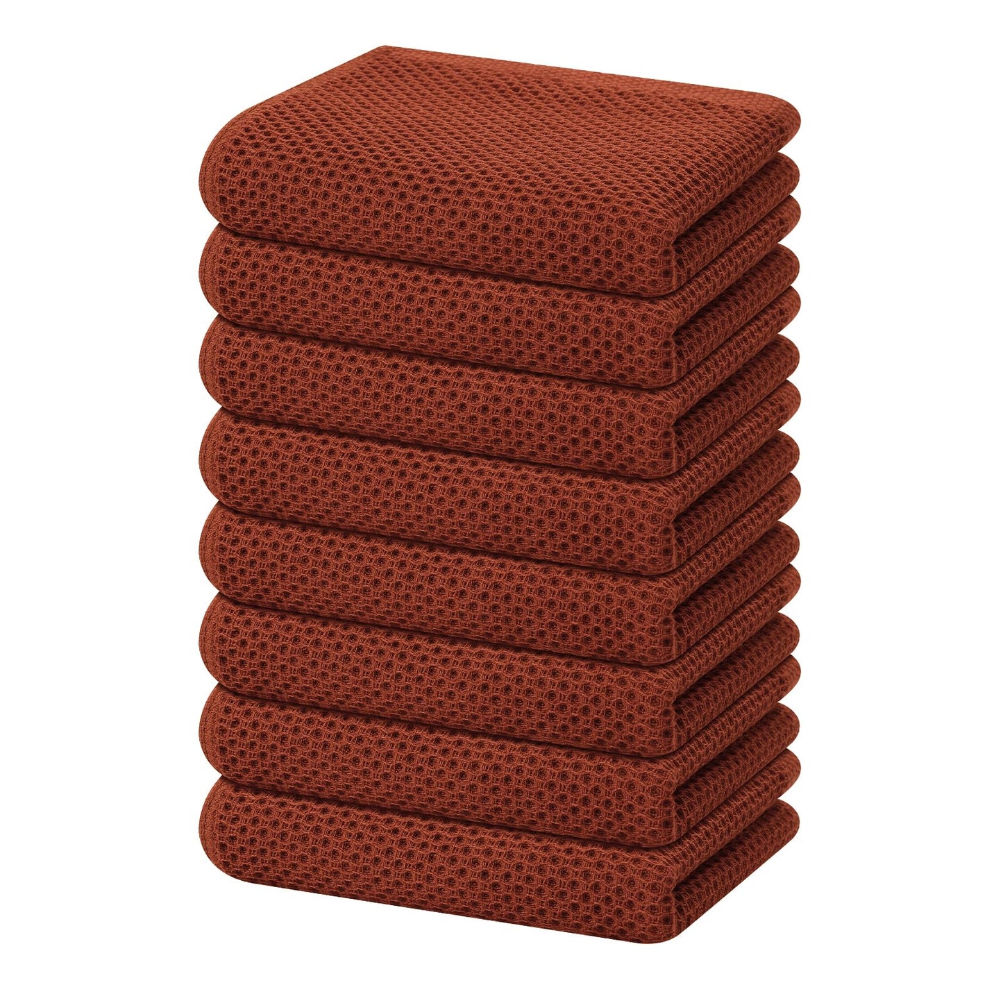 Homaxy 100% Cotton Waffle Weave Kitchen Dish Cloths, Ultra Soft Absorbent Quick Drying Dish Towels, 12 x 12 Inches — 13 x 28 - 12 Pack — 13 x 28 - 8 Pack