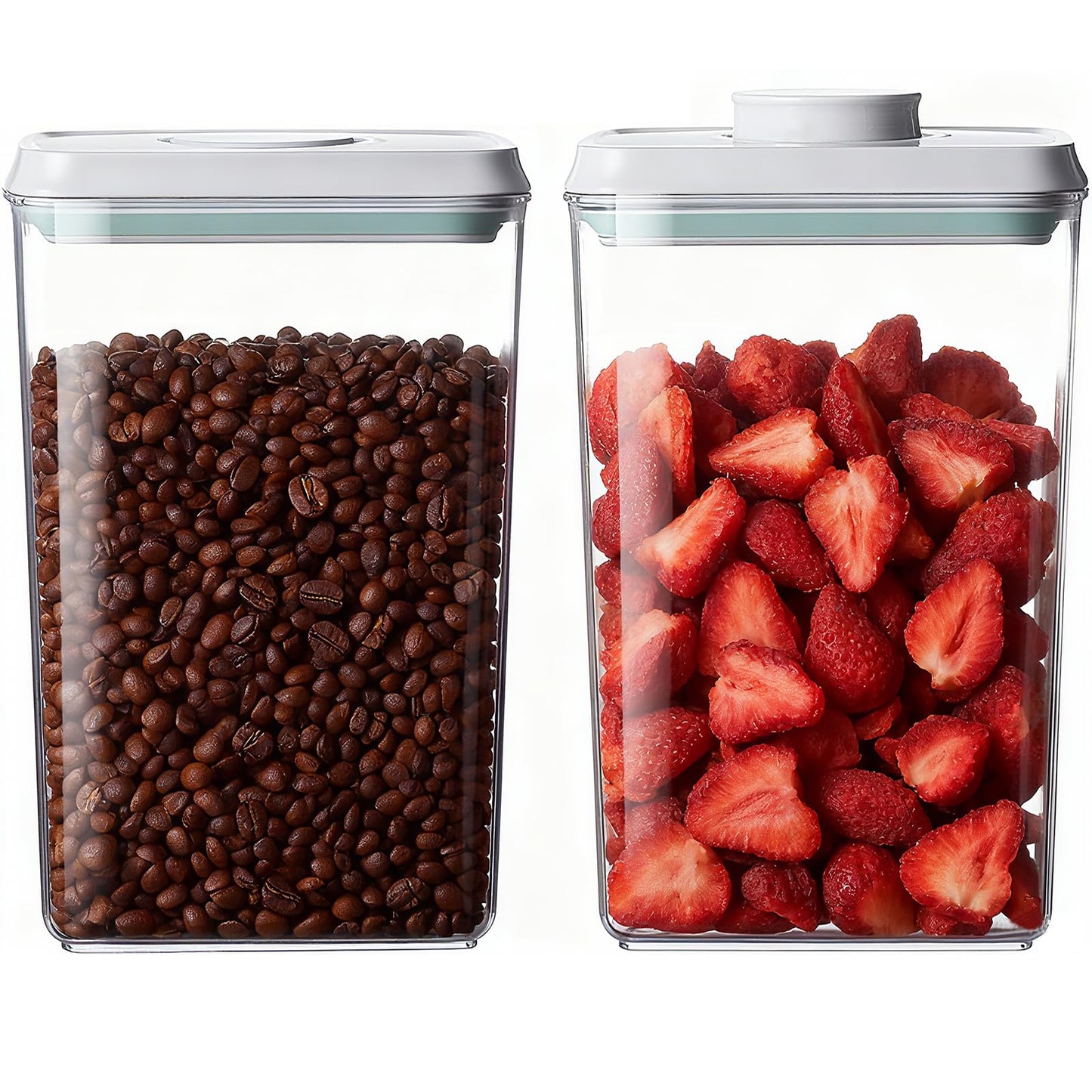 Melovom Pop Food Storage Containers Airtight Food Storage Containers Set with Lids Kitchen Pantry Organization and Storage, Stackable, BPA Free, 3 x 1.2Qt