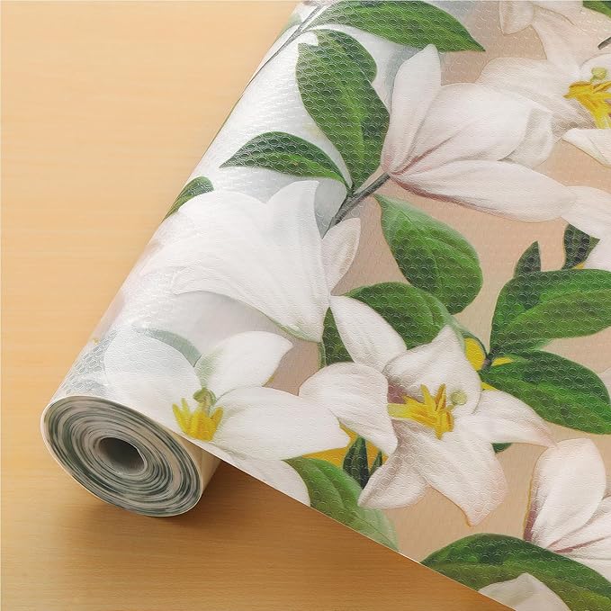 Cooyes Shelf Liner – Premium Non-Adhesive Cabinet & Drawer Liner for Kitchen – Waterproof Shelf Paper with Modern Pattern – Durable EVA Cabinet Mat – Easy to Cut （24" W x 120" L）