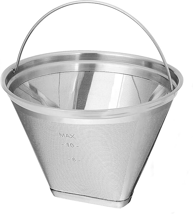 YEOSEN Coffee Filter 4 Cone Coffee Filter Reusable fit for Cuisenart Ninja Hamilton Beach Brewer (Not Applicable to Ninja CE251, CF200)