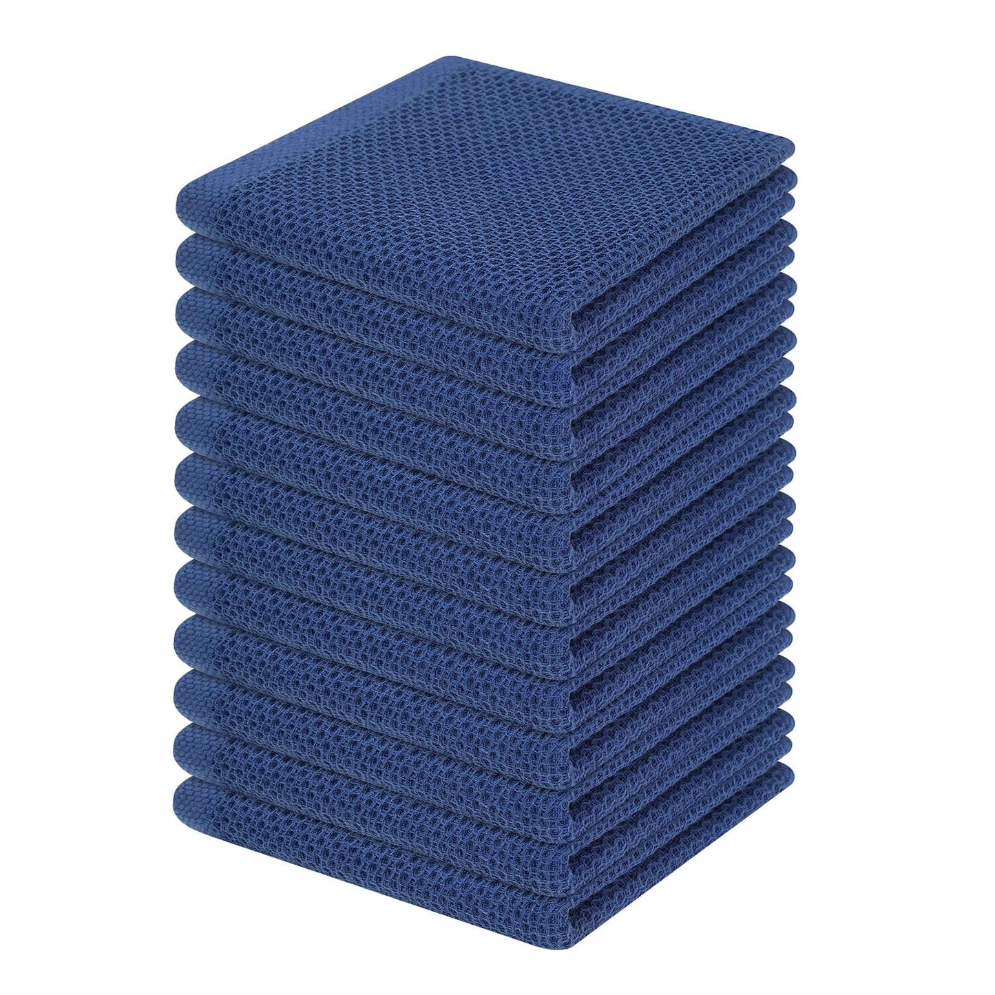 Homaxy 100% Cotton Waffle Weave Kitchen Dish Cloths, Ultra Soft Absorbent Quick Drying Dish Towels, 12 x 12 Inches — 13 x 28 - 12 Pack — 12 x 12 - 12 Pack