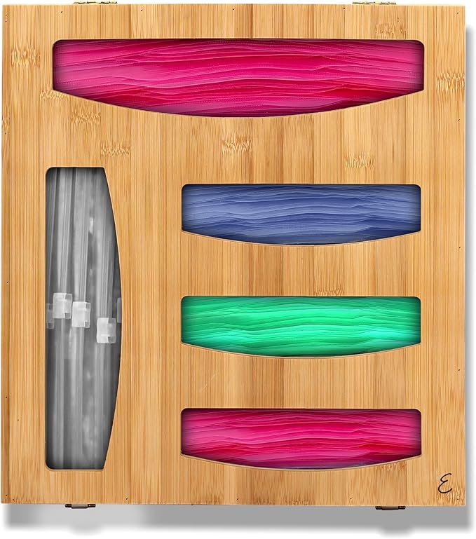Emeril Lagasse Expandable Bamboo Drawer Organizer – Adjustable 6-8 Compartments, Kitchen Drawer Organizer for Utensils, Silverware & More – Durable Bamboo, 12.9” to 19.7” Expandable Design