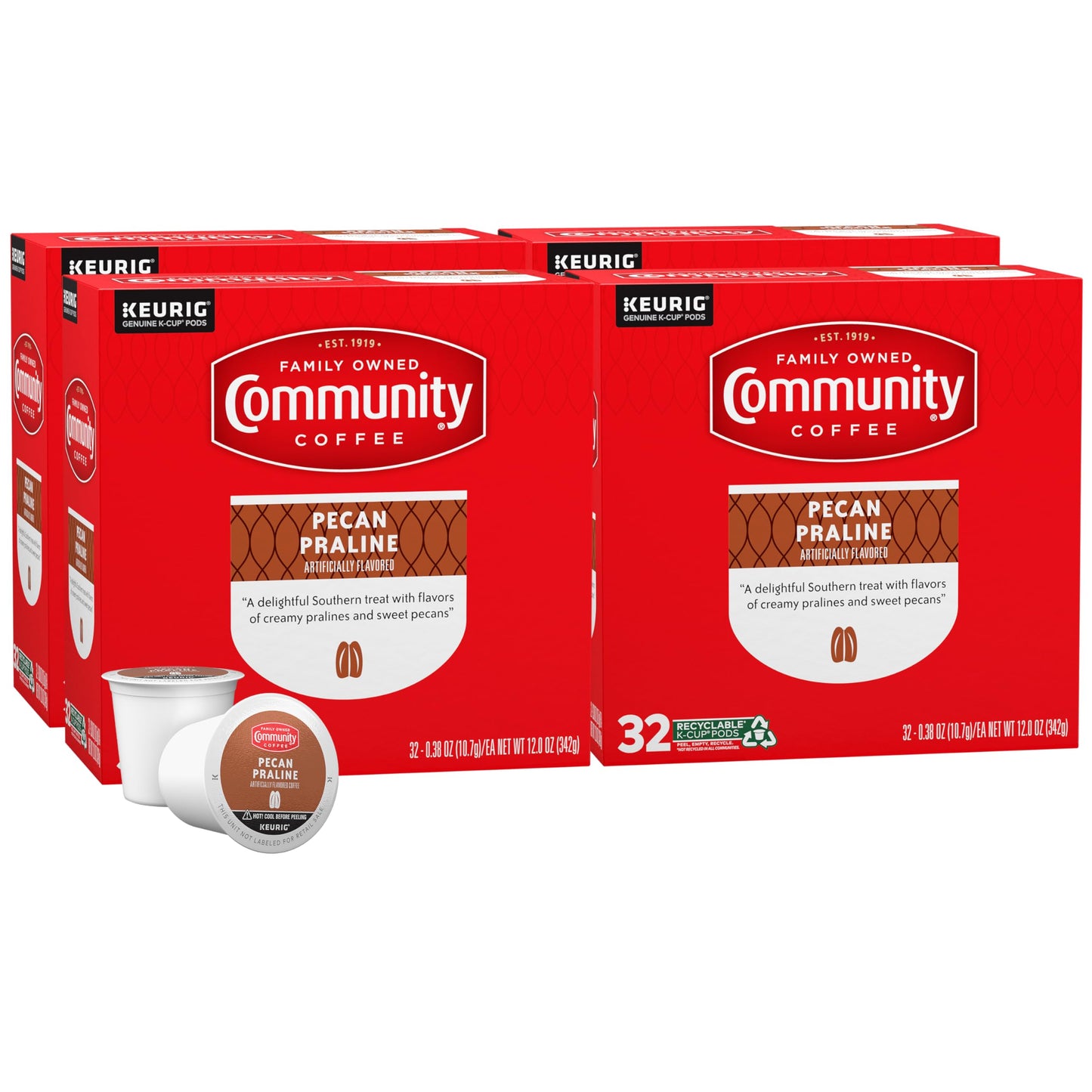 Community Coffee Grandma's Sugar Cookie Keurig K-Cup Pods, Limited Edition Holiday Flavor, Natural Ingredients, 10 Count (Pack of 6)