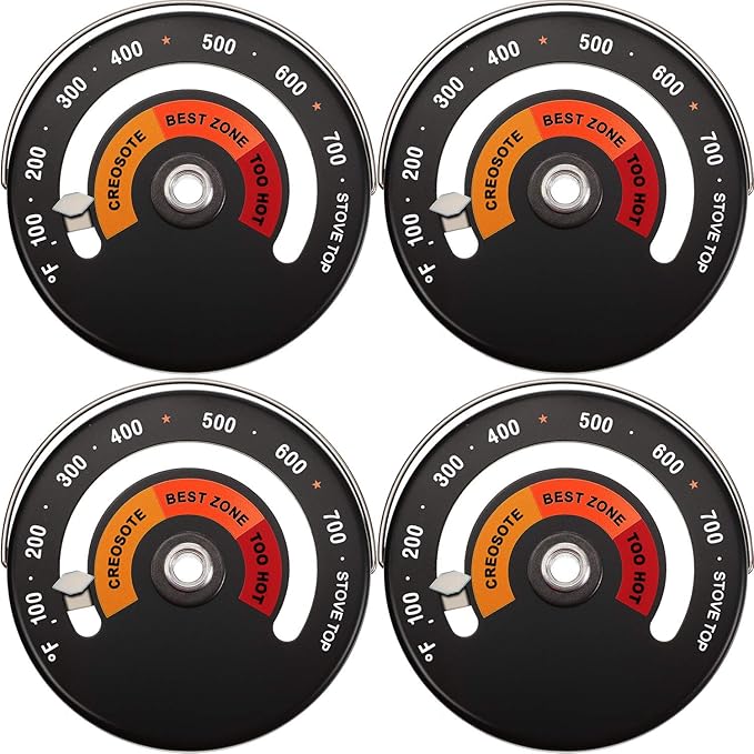 Frienda Wood Stove Thermometer Magnetic for Wood Burning Gas Stove(1 Piece)