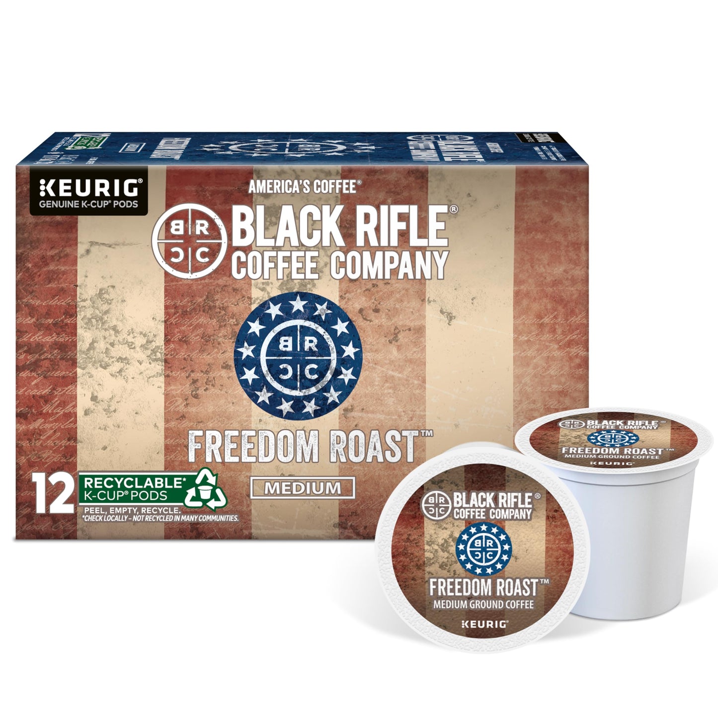 Black Rifle Coffee Medium Roast K Cup Coffee Vanilla Bomb 12 Count